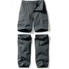 imageCQR Kids Youth Hiking Cargo Pants UPF 50 Quick Dry Convertible Zip Off Pants Outdoor Camping PantsConvertible Charcoal