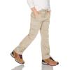 imageCQR Kids Youth Hiking Cargo Pants UPF 50 Quick Dry Convertible Zip Off Pants Outdoor Camping PantsConvertible Khaki