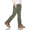imageCQR Kids Youth Hiking Cargo Pants UPF 50 Quick Dry Convertible Zip Off Pants Outdoor Camping PantsConvertible Olive