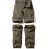 imageCQR Kids Youth Hiking Cargo Pants UPF 50 Quick Dry Convertible Zip Off Pants Outdoor Camping PantsConvertible Tundra