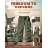 imageCQR Kids Youth Hiking Cargo Pants UPF 50 Quick Dry Convertible Zip Off Pants Outdoor Camping PantsShenah Trek Army Green