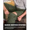 imageCQR Kids Youth Hiking Cargo Pants UPF 50 Quick Dry Convertible Zip Off Pants Outdoor Camping PantsShenah Trek Army Green
