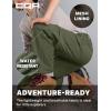 imageCQR Kids Youth Hiking Cargo Pants UPF 50 Quick Dry Convertible Zip Off Pants Outdoor Camping PantsShenah Trek Army Green