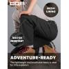 imageCQR Kids Youth Hiking Cargo Pants UPF 50 Quick Dry Convertible Zip Off Pants Outdoor Camping PantsShenah Trek Black