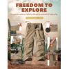 imageCQR Kids Youth Hiking Cargo Pants UPF 50 Quick Dry Convertible Zip Off Pants Outdoor Camping PantsShenah Trek Cougar