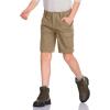 imageCQR Kids Youth Hiking Cargo Pants UPF 50 Quick Dry Convertible Zip Off Pants Outdoor Camping PantsShenah Trek Cougar