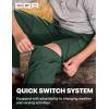 imageCQR Kids Youth Hiking Cargo Pants UPF 50 Quick Dry Convertible Zip Off Pants Outdoor Camping PantsShenah Trek Jade Green