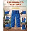 imageCQR Kids Youth Hiking Cargo Pants UPF 50 Quick Dry Convertible Zip Off Pants Outdoor Camping PantsShenah Trek Santorini Blue