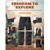 imageCQR Kids Youth Hiking Cargo Pants UPF 50 Quick Dry Convertible Zip Off Pants Outdoor Camping PantsShenah Venture Black
