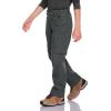 imageCQR Kids Youth Hiking Cargo Pants UPF 50 Quick Dry Convertible Zip Off Pants Outdoor Camping PantsShenah Venture Carbon Grey