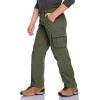 imageCQR Kids Youth Hiking Cargo Pants UPF50 Quick Dry Outdoor Camping PantsShenah Trail Army Green