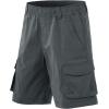 imageCQR Kids Youth Pull on Cargo Shorts Outdoor Camping Hiking Shorts Lightweight Elastic Waist Athletic Short with PocketsDriflex Charcoal