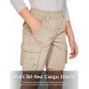 imageCQR Kids Youth Pull on Cargo Shorts Outdoor Camping Hiking Shorts Lightweight Elastic Waist Athletic Short with PocketsDriflex Khaki