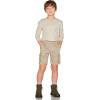 imageCQR Kids Youth Pull on Cargo Shorts Outdoor Camping Hiking Shorts Lightweight Elastic Waist Athletic Short with PocketsDriflex Khaki
