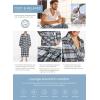 imageCQR Mens 100 Cotton Flannel Robe Lightweight Soft Plaid Lounge ampamp Night Sleepwear RobesFlannel Robe Navy Yellow Plaid