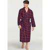 imageCQR Mens 100 Cotton Flannel Robe Lightweight Soft Plaid Lounge ampamp Night Sleepwear RobesFlannel Robe Red Tartan Plaid