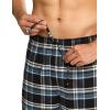 imageCQR Mens 100 Cotton Plaid Flannel Pajama Pants Brushed Soft Lounge ampamp Sleep PJ Bottoms with PocketsFlannel Pajama Black Blue