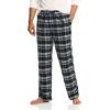 imageCQR Mens 100 Cotton Plaid Flannel Pajama Pants Brushed Soft Lounge ampamp Sleep PJ Bottoms with PocketsFlannel Pajama Black Blue