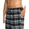 imageCQR Mens 100 Cotton Plaid Flannel Pajama Pants Brushed Soft Lounge ampamp Sleep PJ Bottoms with PocketsFlannel Pajama Black Blue