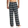 imageCQR Mens 100 Cotton Plaid Flannel Pajama Pants Brushed Soft Lounge ampamp Sleep PJ Bottoms with PocketsFlannel Pajama Black Blue
