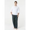 imageCQR Mens 100 Cotton Plaid Flannel Pajama Pants Brushed Soft Lounge ampamp Sleep PJ Bottoms with PocketsFlannel Pajama Black Multicolored