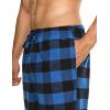 imageCQR Mens 100 Cotton Plaid Flannel Pajama Pants Brushed Soft Lounge ampamp Sleep PJ Bottoms with PocketsFlannel Pajama Classic Blue