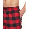 imageCQR Mens 100 Cotton Plaid Flannel Pajama Pants Brushed Soft Lounge ampamp Sleep PJ Bottoms with PocketsFlannel Pajama Classic Red