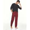 imageCQR Mens 100 Cotton Plaid Flannel Pajama Pants Brushed Soft Lounge ampamp Sleep PJ Bottoms with PocketsFlannel Pajama Classic Red