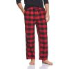 imageCQR Mens 100 Cotton Plaid Flannel Pajama Pants Brushed Soft Lounge ampamp Sleep PJ Bottoms with PocketsFlannel Pajama Classic Red