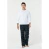 imageCQR Mens 100 Cotton Plaid Flannel Pajama Pants Brushed Soft Lounge ampamp Sleep PJ Bottoms with PocketsFlannel Pajama Navy  Blue