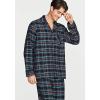 imageCQR Mens 100 Cotton Plaid Flannel Pajama Set Brushed Soft Lounge ampamp Sleep PJ Top ampamp Bottom with PocketsTop  Bottom Set Black Multicolor