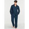 imageCQR Mens 100 Cotton Plaid Flannel Pajama Set Brushed Soft Lounge ampamp Sleep PJ Top ampamp Bottom with PocketsTop  Bottom Set Black Watch Plaid
