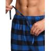 imageCQR Mens 100 Cotton Plaid Flannel Pajama Set Brushed Soft Lounge ampamp Sleep PJ Top ampamp Bottom with PocketsTop  Bottom Set Classic Blue