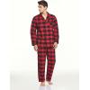 imageCQR Mens 100 Cotton Plaid Flannel Pajama Set Brushed Soft Lounge ampamp Sleep PJ Top ampamp Bottom with PocketsTop  Bottom Set Classic Red