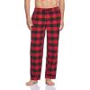 imageCQR Mens 100 Cotton Plaid Flannel Pajama Set Brushed Soft Lounge ampamp Sleep PJ Top ampamp Bottom with PocketsTop  Bottom Set Classic Red