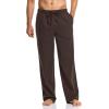 imageCQR Mens 100 Cotton Plaid Flannel Pajama Set Brushed Soft Lounge ampamp Sleep PJ Top ampamp Bottom with PocketsTop  Bottom Set Solid Dark Brown