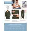 imageCQR Mens 100 Cotton Plaid Flannel Pajama Set Brushed Soft Lounge ampamp Sleep PJ Top ampamp Bottom with PocketsTop  Bottom Set Solid Hunter Green
