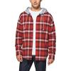 imageCQR Mens 100 Cotton Plaid Flannel Shirt Long Sleeve Shirt Jackets Casual Outdoor Jacket with PocketsLoose Fit Welcome Red