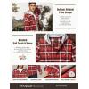imageCQR Mens 100 Cotton Plaid Flannel Shirt Long Sleeve Shirt Jackets Casual Outdoor Jacket with PocketsLoose Fit Welcome Red
