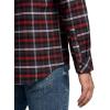 imageCQR Mens 100 Cotton Plaid Flannel Shirt Long Sleeve Shirt Jackets Casual Outdoor Jacket with PocketsRegular Fit Carbon Red