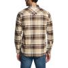 imageCQR Mens 100 Cotton Plaid Flannel Shirt Long Sleeve Shirt Jackets Casual Outdoor Jacket with PocketsRegular Fit Cigar Brown