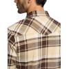 imageCQR Mens 100 Cotton Plaid Flannel Shirt Long Sleeve Shirt Jackets Casual Outdoor Jacket with PocketsRegular Fit Cigar Brown