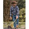 imageCQR Mens 100 Cotton Plaid Flannel Shirt Long Sleeve Shirt Jackets Casual Outdoor Jacket with PocketsRegular Fit Ebony Black