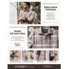 imageCQR Mens 100 Cotton Plaid Flannel Shirt Long Sleeve Shirt Jackets Casual Outdoor Jacket with PocketsRegular Fit Flannel Cloudy Home