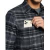imageCQR Mens 100 Cotton Plaid Flannel Shirt Long Sleeve Shirt Jackets Casual Outdoor Jacket with PocketsRegular Fit Flannel Deep Fog