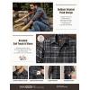imageCQR Mens 100 Cotton Plaid Flannel Shirt Long Sleeve Shirt Jackets Casual Outdoor Jacket with PocketsRegular Fit Flannel Deep Fog