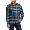 imageCQR Mens 100 Cotton Plaid Flannel Shirt Long Sleeve Shirt Jackets Casual Outdoor Jacket with PocketsRegular Fit Flannel Sandstorm