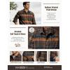 imageCQR Mens 100 Cotton Plaid Flannel Shirt Long Sleeve Shirt Jackets Casual Outdoor Jacket with PocketsRegular Fit Flannel Woodstone