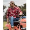 imageCQR Mens 100 Cotton Plaid Flannel Shirt Long Sleeve Shirt Jackets Casual Outdoor Jacket with PocketsRegular Fit Welcome Red