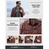 imageCQR Mens 100 Cotton Plaid Flannel Shirt Long Sleeve Shirt Jackets Casual Outdoor Jacket with PocketsSlim Fit Burnt Larch